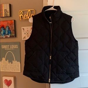Black Jcrew “puffy” vest